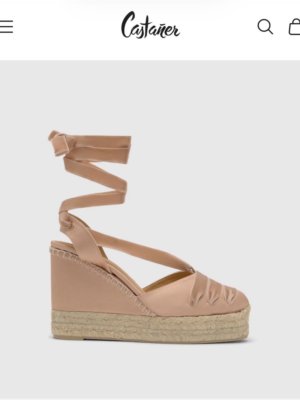 Castaner 8ED /006  Cersei Satin Nude Rose Blush size 40